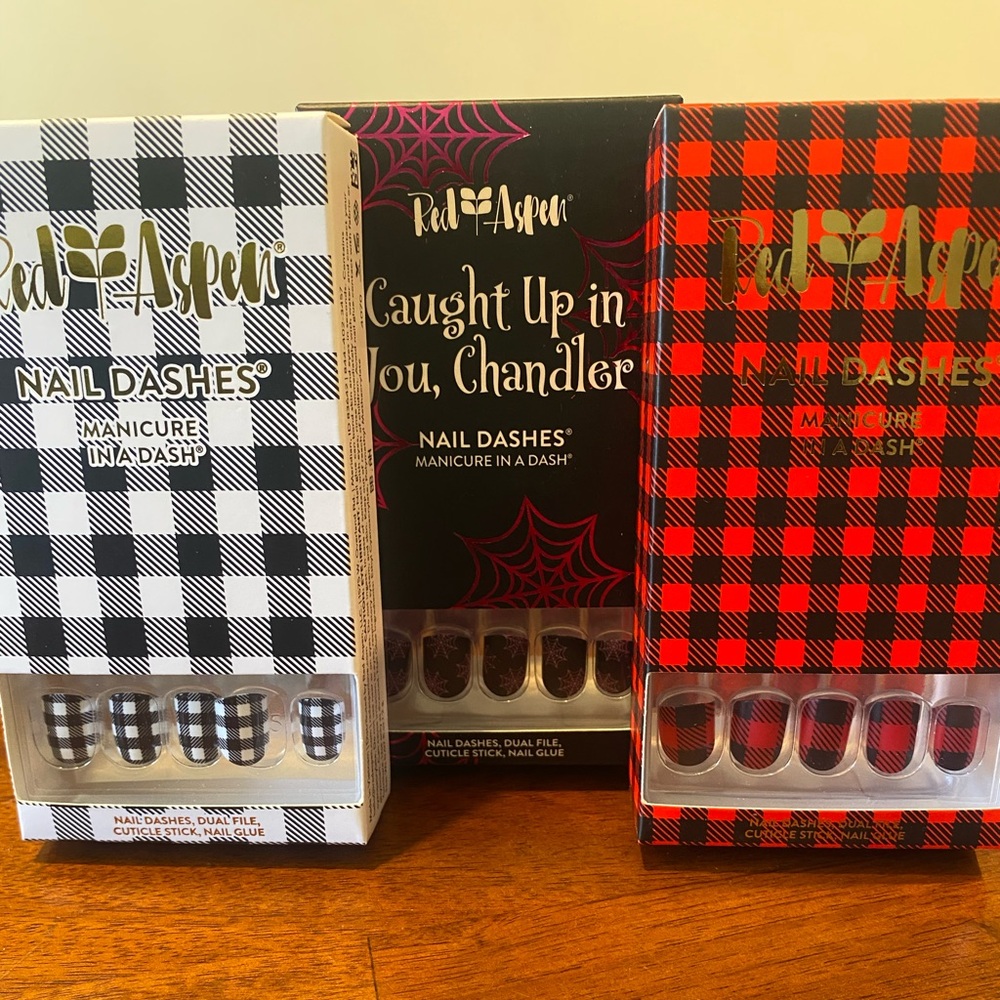Nail Dashes, 3 sets. Brand new in boxes.